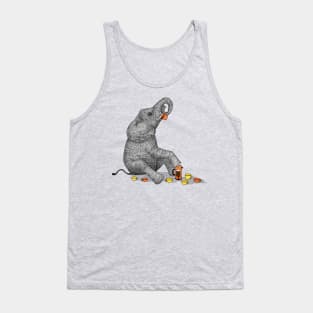 Espresso Elephant Trunk On Coffee Tank Top